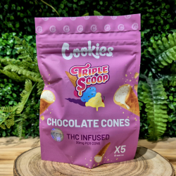 CHOCOLATE CONES TRIPLE SCOOP 30MG Delta 9 THC marque Cookies disponible chez Orange BUD PACA CBD SHOP 84100