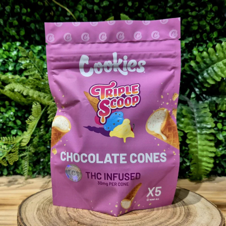 Mini Cones 30mg Delta 9 THC Cookies® Chocolate X5 - Édition Collector Cookies®