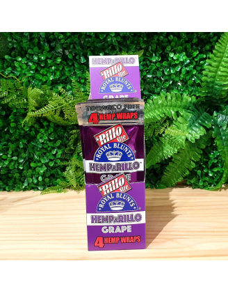 ROYAL BLUNTS GRAPE 100% CHANVRE RAISIN HEMPARILLO WRAPS