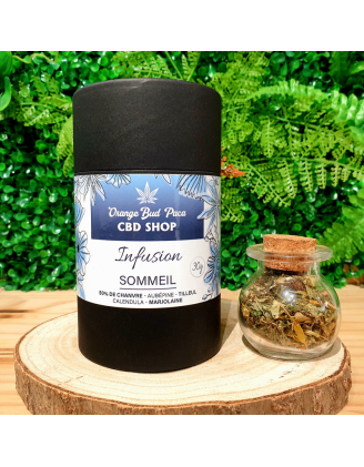 SOMMEIL INFUSION TISANE 50%  CBD CHANVRE QUALITE PREMIUM ORANGE BUD PACA CBD & CRD SHOP 84100