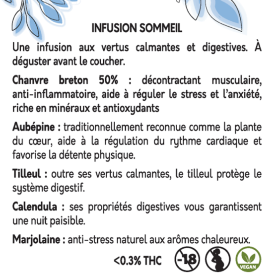 SOMMEIL - 50 % Chanvre CBD - Infusion ORANGE BUD PACA