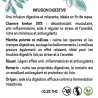 DIGESTION INFUSION TISANE 50%  CBD CHANVRE Menthe poivrée Mélisse Bleuet Romarin Origan ORANGE BUD PACA CBD & CRD SHOP 84100