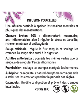 POUR ELLES 50% Chanvre CBD - Infusion ORANGE BUD PACA : Le Meilleur des Infusions CBD