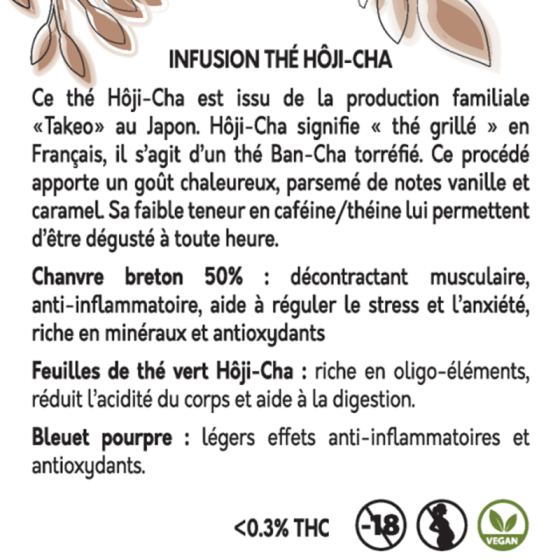 Hôji-Cha - 50 % Chanvre CBD - Thé Vert Torréfié ORANGE BUD PACA