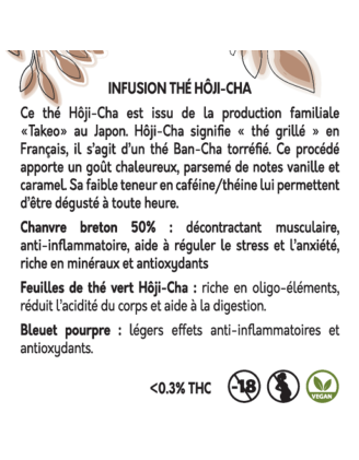 HOJI CHA 50% Chanvre CBD - THE VERT TORREFIE ORANGE BUD PACA : Le Meilleur des Infusions CBD