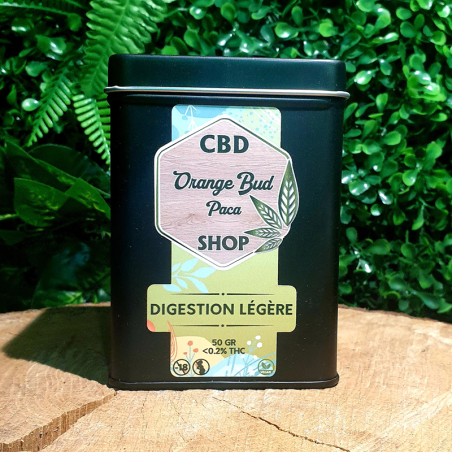 DIGESTION LEGERE INFUSION TISANE  25%  CBD CHANVRE BALLONEMENT QUALITE PREMIUM ORANGE BUD PACA CBD CRD SHOP